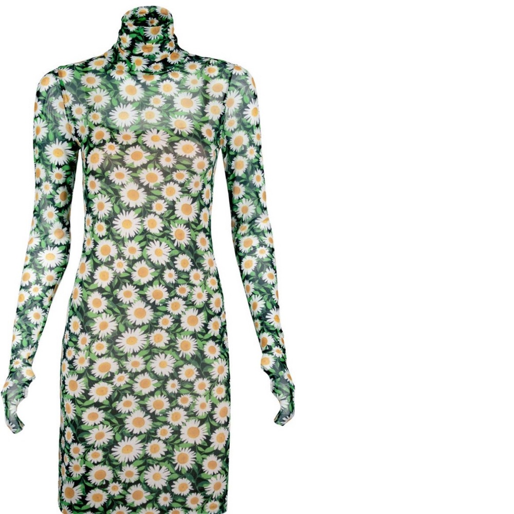 Mari print flower dress. NWOT . never worn